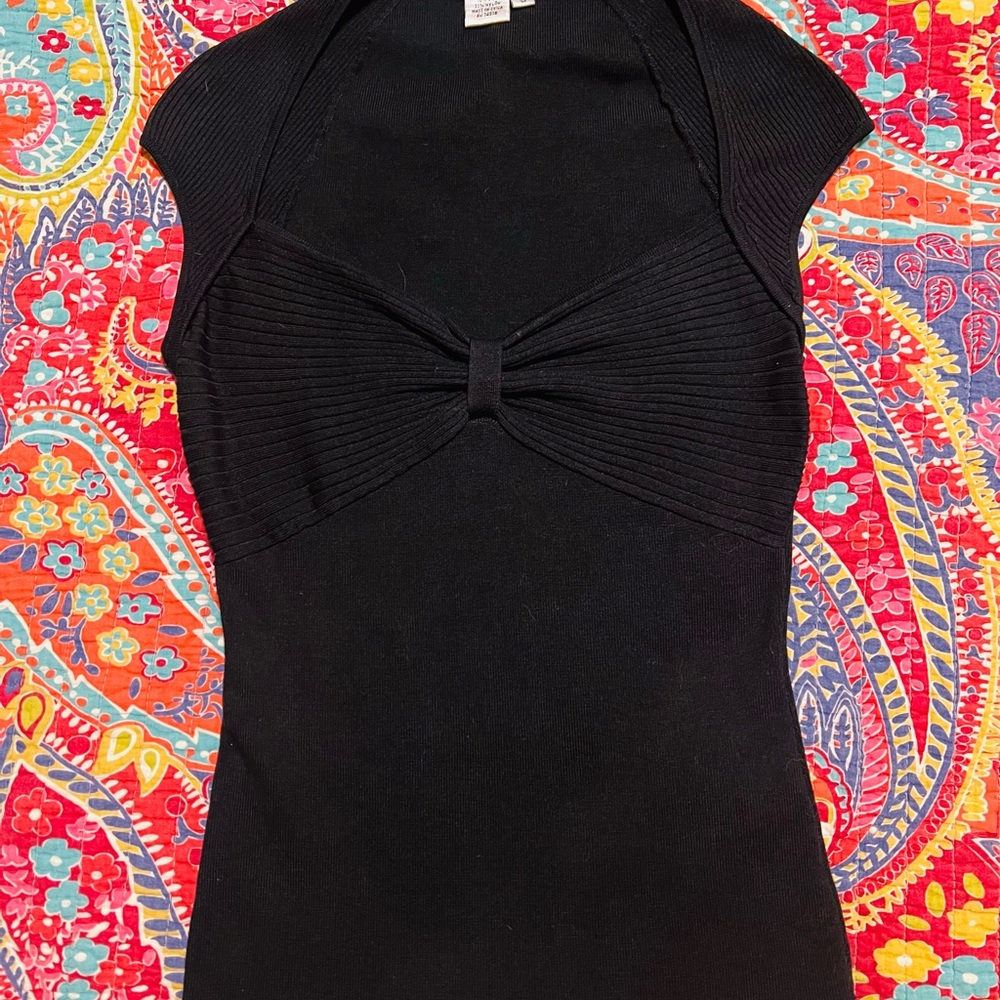 Vtg cache ribbed silk and nylon babydoll top
